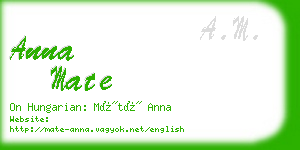 anna mate business card